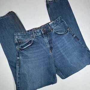 John Lewis Denim 1864 Straight Leg Jeans Mens 34 31X31 Distressed Work‎ GUC